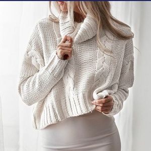 Turtleneck knit sweater